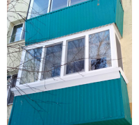  Обшивка, увеличение и остекление балкона 
